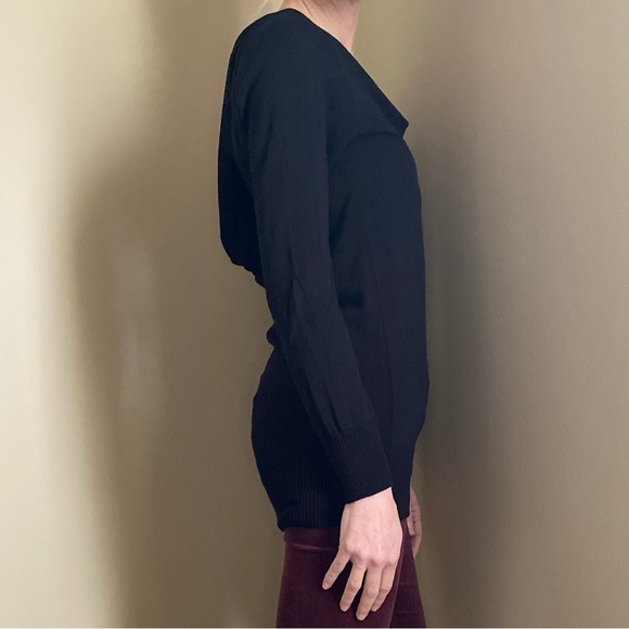 H&M size 6 fancy black knit top with sparkling trim - Picture 5 of 12